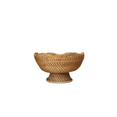CENTRO DE MESA RATTAN NATURAL 25X25X14CM