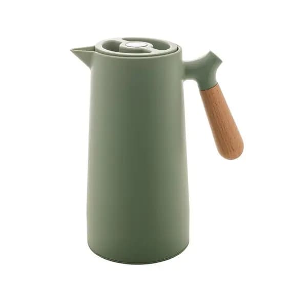 GARRAFA TÉRMICA COM CABO DE MADEIRA NÓRDICA VERDE 1L - BON GOURMET