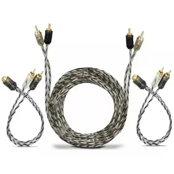 Kit Taramps Cabo Rca 5 Metros Injetado + 02 Cabo Y 2m 1f Injetado