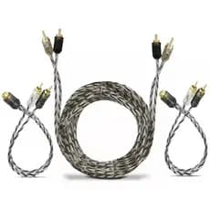 Kit Taramps Cabo Rca 5 Metros Injetado + 02 Cabo Y 2m 1f Injetado