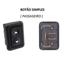 Botão Vidro Elétrico Escort / Verona Simples Passageiro