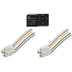 Kit 02 Chicotes 5 Vias Porta Rele + 01 Rele 5 Pinos