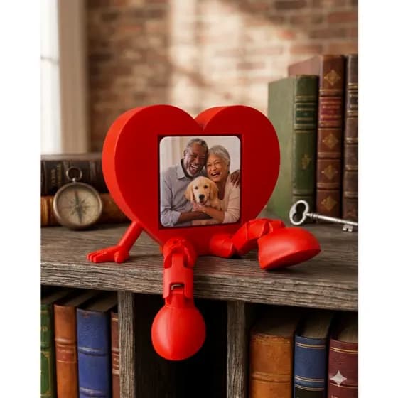 Porta Retrato Coração Magnético Porta Fotos Namorados Decoração Criativa Plastico Premium