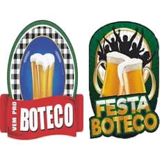 KIT 6 DISPLAYS DE MDF DE 20CM FESTA BOTECO