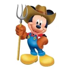 Mickey fazendeiro 14 peças em mdf