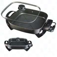 Panela Elétrica Antiaderente Preta Mangiare -  Agratto - 220v e 127v