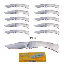 Kit 10 Unidades Canivete Tr Inox Original Zebu Barretos