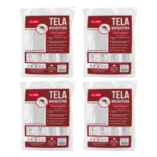 Kit 4 Tela Mosquiteira Janela Velcro Ajustável Anti Insetos Tela Mosquiteiro Poliester Clink Anti Pernilongos Baratas