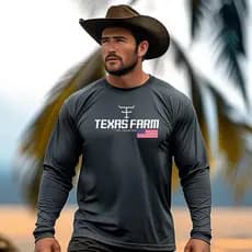 Camisa UV Texas Farm Bandeirinha Country Proteção Térmica