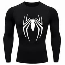 Camiseta Compressão Proteção Uv 50+ Segunda Pele Manga Longa Aranha Venom Rash Guard