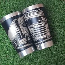 COPO TÉRMICO ARTE 360º GRAUS COPO INTEIRO TEMA: CAMINHÃO CARRETA NOVIDADE Copo Cuia Ovo 350ml