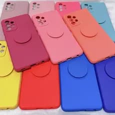 capa capinha aveludado com suporte proteção de câmera para Samsung A20 A30 A22(4g) S20fe A52