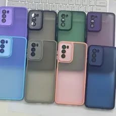 ④ capa chapinha space Translúcido fosco com proteção de câmera para Samsung A56 A55 A54