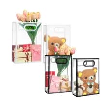 Kit 10 Sacolas Plástica Para Presente Com Borda Design