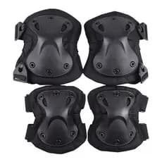 Kit Joelheira E Cotoveleira Tatica Operacional Airsoft Capa De Proteção Esportiva Para Trabalho Patinação
