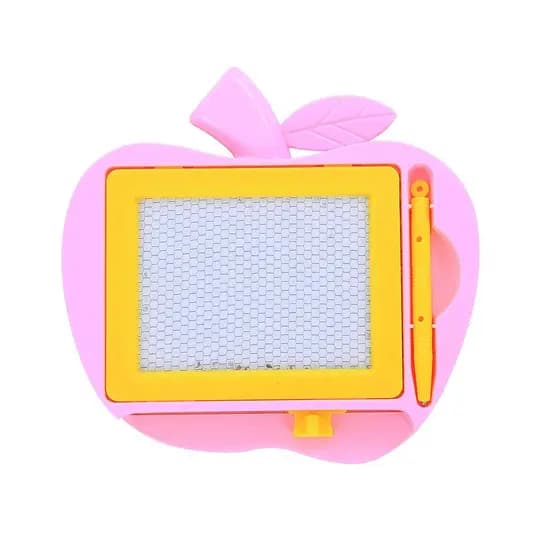 Lousa Mágica Formato Maçã Infantil Quadro Magnética Com Caneta e Apagador Brinquedo Educacional Quadro Desenha Apaga