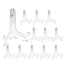 Kit 10 Suportes Para Pratos E Azulejos Quadros 7cm/13cm/17,5cm/22cm Acrílico Transparente
