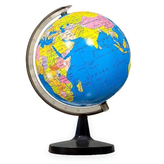Globo Terrestre Giratório De Mesa Escolar Mapa Mundi 16cm Decoração