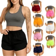 Kit 5 Shorts Tactel Moda Feminina Praia Academia Conforto Total