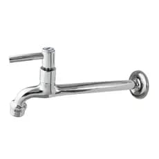 Torneira Tanque/Cozinha Parede 100% Metal Cromado Longa 22 Cm 1/4 Volta Alavanca