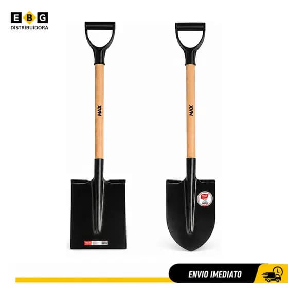 Pá Com Cabo de Madeira Reforçado 71cm Max - Promoção
