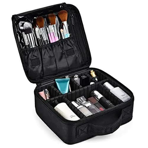 Maleta de Maquiagem Profissional Preta Com Divisórias Make BL1110 P