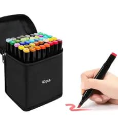24/36/48/60 Cores Caneta Marcadora canetinhas coloridas KIT Com Ponta Dupla/marcador/caneta marker R/A