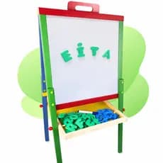 Lousa Magnética Giz Caneta Portátil Infantil Brinquedo Desenho Aprendizado Pedagógico Madeira Lúdico