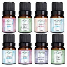 Kit 10 Essências para Aromatizador e Umidificador  Elétrico Aromaterapia 15ml