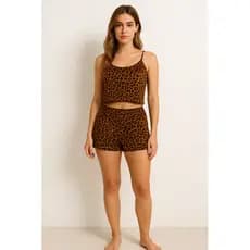 Babydoll Curto malha Suede algodão conforto