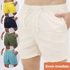 Short Masculino de Linho Premium Verão Casual Confortável e Estiloso