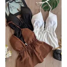 Camiseta Alcinha Cropped Feminina Batinha Verão 2025 Bata Elegante Moda Praia e Ano Novo