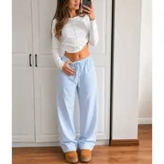 Calça Pantalona Feminina Calças Pantalona feminina Alfaiataria