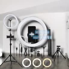 Ring Light Iluminador Anel Luz Polegadas 10  com Tripé Ajustável Praticidade iluminador Ring Premium