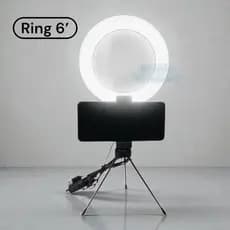 Ring Light 6 Polegadas Portátil Iluminação LED Para Maquiagem Vídeos Lives Fácil Montagem Premium