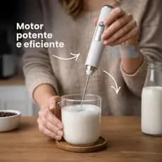 Kit 2 Batedor Misturador Elétrico Mixer Bebidas Leite Café  Suco Vitamina Fitness Clara de Ovo 2em 1