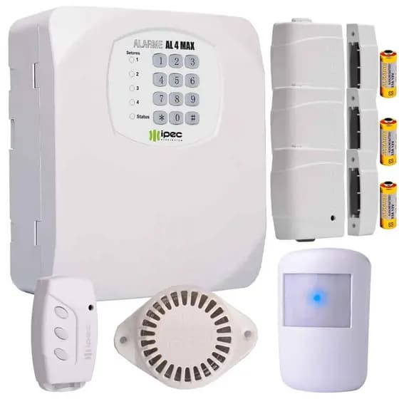 Kit Central de Alarme Max Sem Fio Receptor Alarme Sirene Sensor Ipec