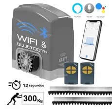 Kit Motor Portão Deslizante Inteligente Dz Izzy 3 Metros Cremalheira AGL