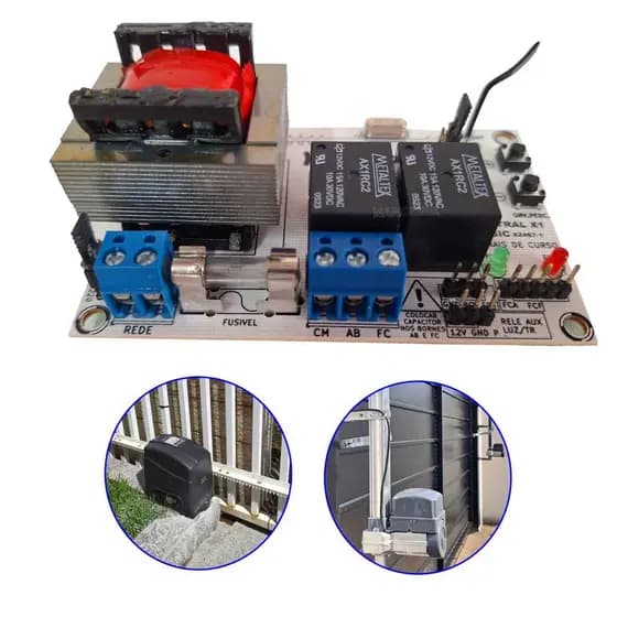 Placa Central Motor Portão Eletrônico Universal 433 mhz Garen RCG Peccinin Gatter PPA