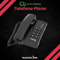 Telefone Pleno Padrão Simples Com fio Preto Intelbras