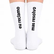 Meias Frases Cano Médio Unissex - Envio Rápido