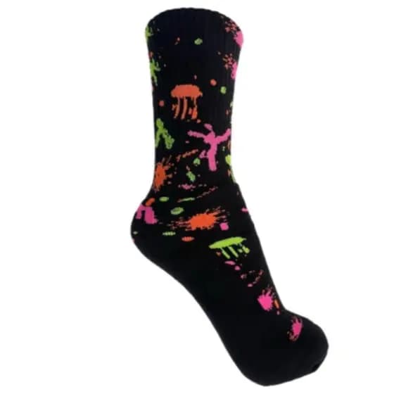 Meia Divertida Colorida Neon Algodão Crossfit Unissex Tamanho Único - Envio Imediato