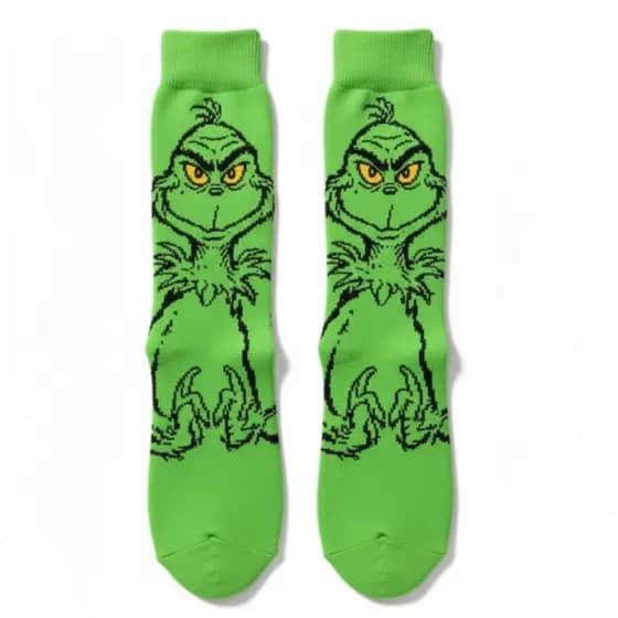 Meia Divertida Personagem Grinch Unissex Envio Xpress
