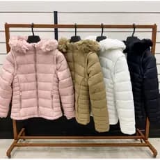 Jaqueta Puffer Feminina 2 em 1 Vira Colete Peluciada Premium