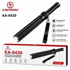 Lanterna Bastão Retrátil Tático LED USB Resistente Multifuncional