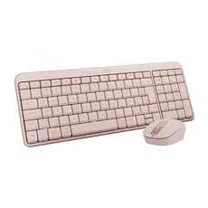 Logitech Teclado e mouse sem fio MK250 Rosa Bluetooth Silencioso Padrão ABNT II com ç