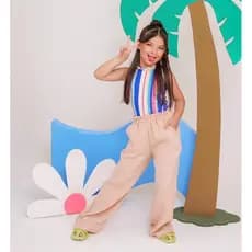 conjunto infantil menina 04 ao 12 anos calça camiseta verão blogueirinha