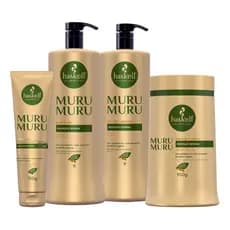 Kit Haskell Murumuru Shampoo Cond Mascara e Leave 1 Litro