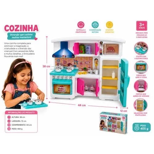 Cozinha Infantil Temática Magali Design Compacto Materiais Seguros Brincadeiras Criativas