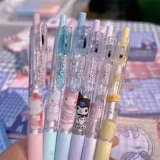 Conjunto 0.5mm Caneta Gel De Tinta Preta Sanrio De Exame Assinatura Material Escolar